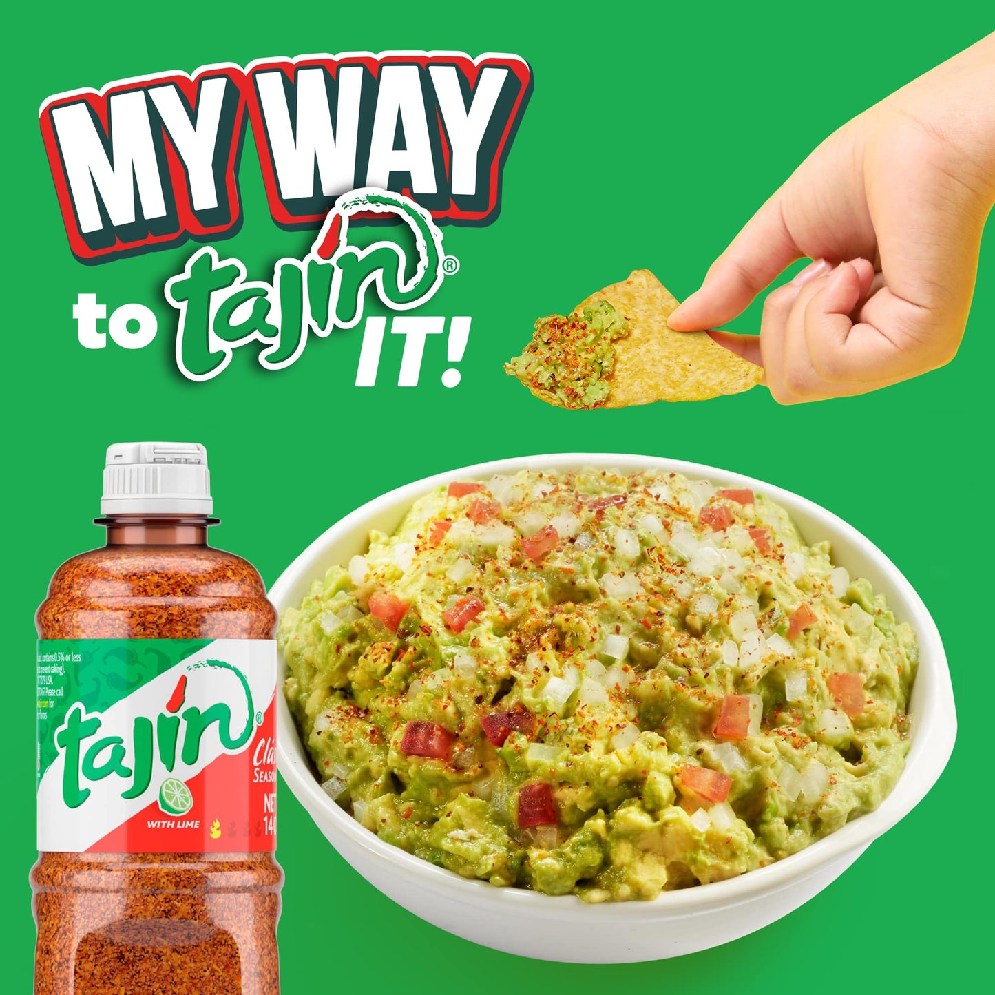 Tajin Clásico Seasoning, Authentic Mexican Chili Lime Spice Blend for Fruit, Snacks, Tacos, and Cocktails, Zesty Flavor Enhancer, 14 oz (Pack of 12)