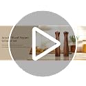Haomacro 10-Inch Acacia Wood Salt & Pepper Grinder Set, Yellow Brown, 2 Pack