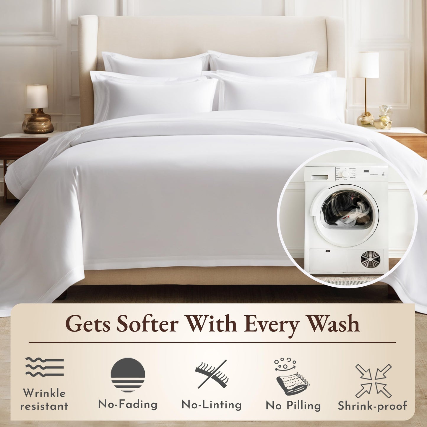 California Design Den Full Sheet Set Floral, 100% Organic Cotton Percale Sheets, Deep Pocket Full Sheets & Pillowcase Set - Floral