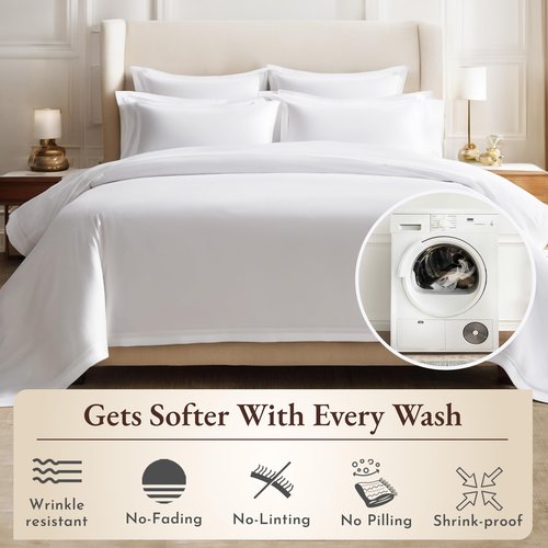 California Design Den Printed Queen Size Bed Sheet Set, 100% Organic Cotton Percale Sheets, Deep Pocket Queen Sheets & Pillowcase Set - Llama