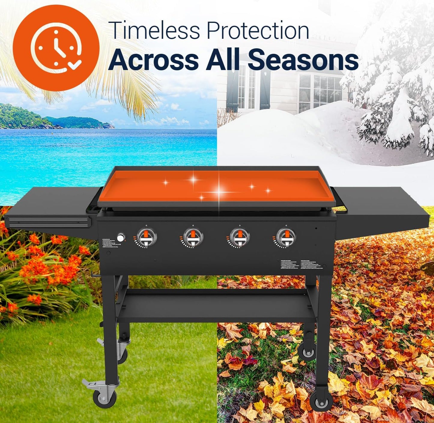 Linda’s Essentials 17" Silicone Griddle Mat - Heavy-Duty Cover Protects from Dirt, Rust & Insects