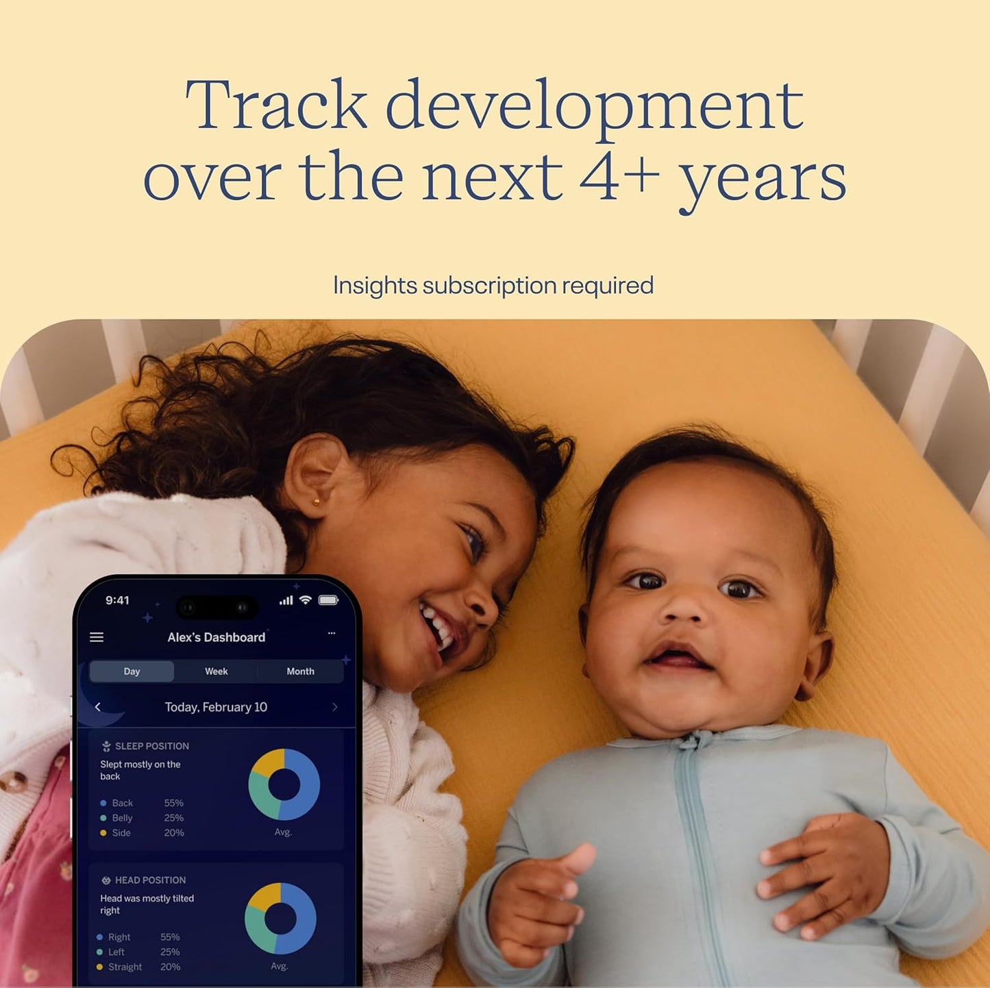 Nanit Pro Smart Baby Monitor - 1080p Wi-Fi Video Camera with 2-Way Audio & Night Vision | Remote Baby Monitoring