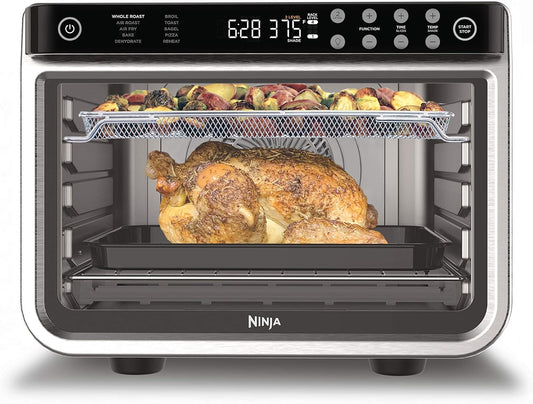 Ninja Air Fryer & Toaster Oven Combo - 10-in-1 Foodi XL Pro | Fits 5-lb Chicken & Sheet Pan | 1800 Watts | Stainless Steel