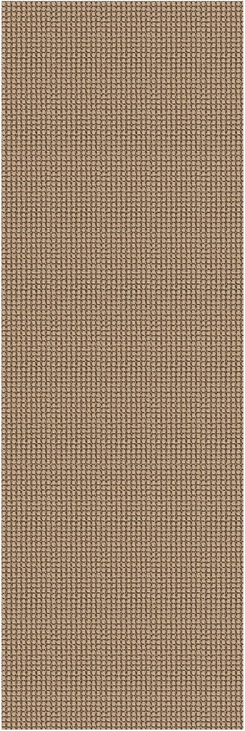 KOZYFLY Boho Runner Rug - Washable Non-Slip 2x6 ft Cotton Hallway Carpet | Tan/Orange/Brown