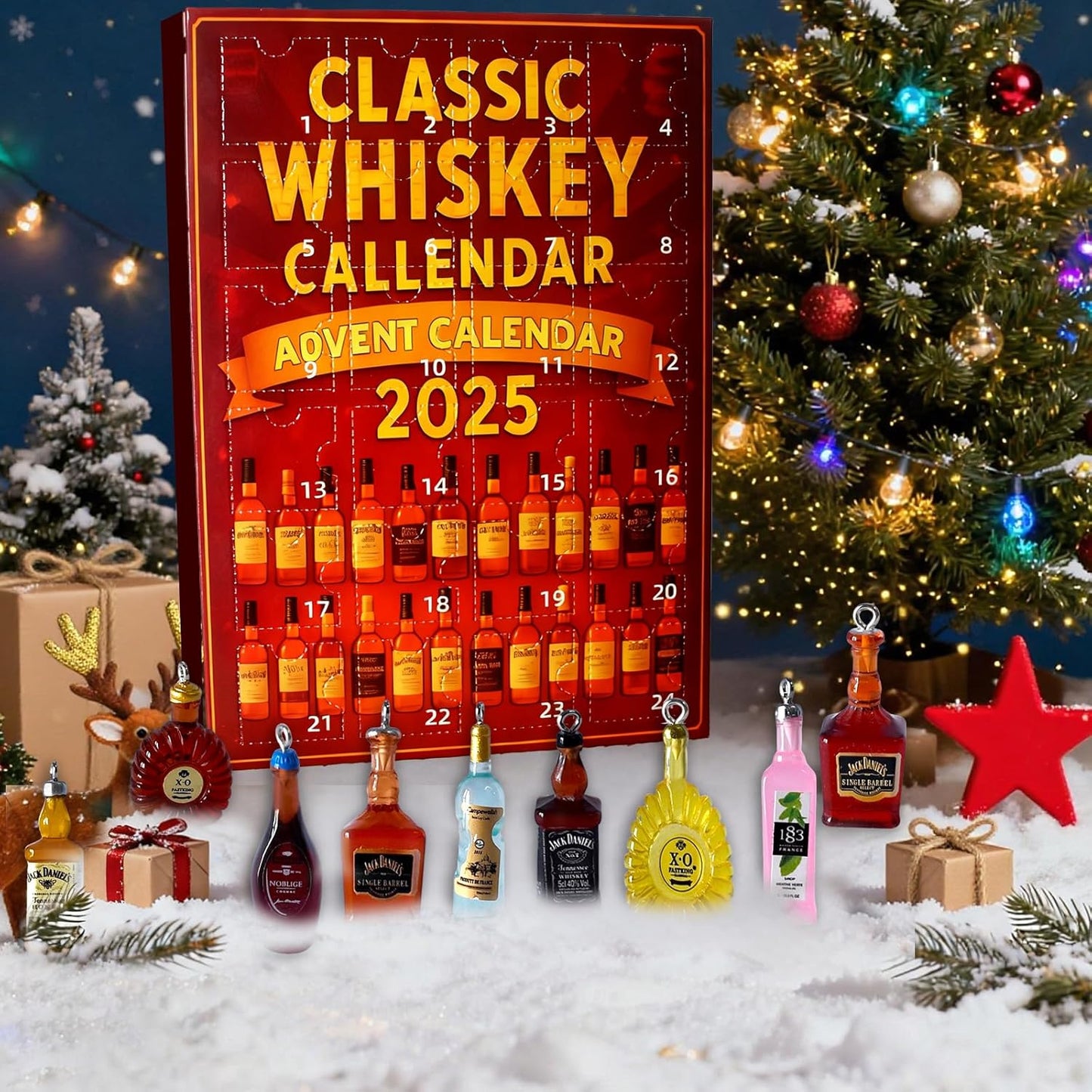 2025 Whiskey Advent Calendar - 24-Day Countdown for a Daily Tasting Journey Through Whiskey Flavors