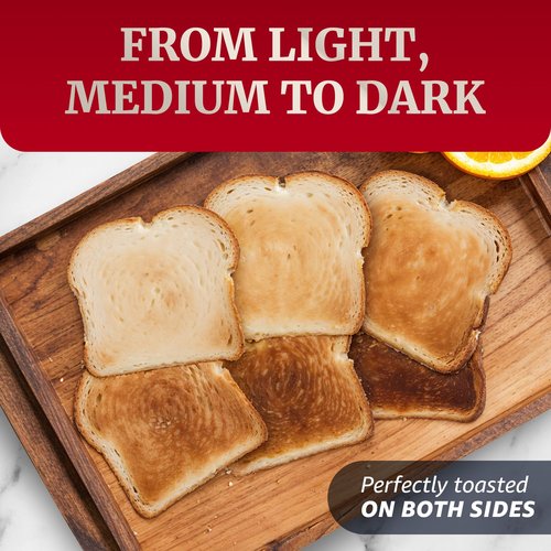 Elite Gourmet ECT-3100 4-Slice Long Slot Toaster | Extra Wide Slots for Bagels, Sourdough & Texas Toast | 6 Browning Settings | Reheat, Defrost & Cancel | Built-In Warming Rack | Stainless Steel