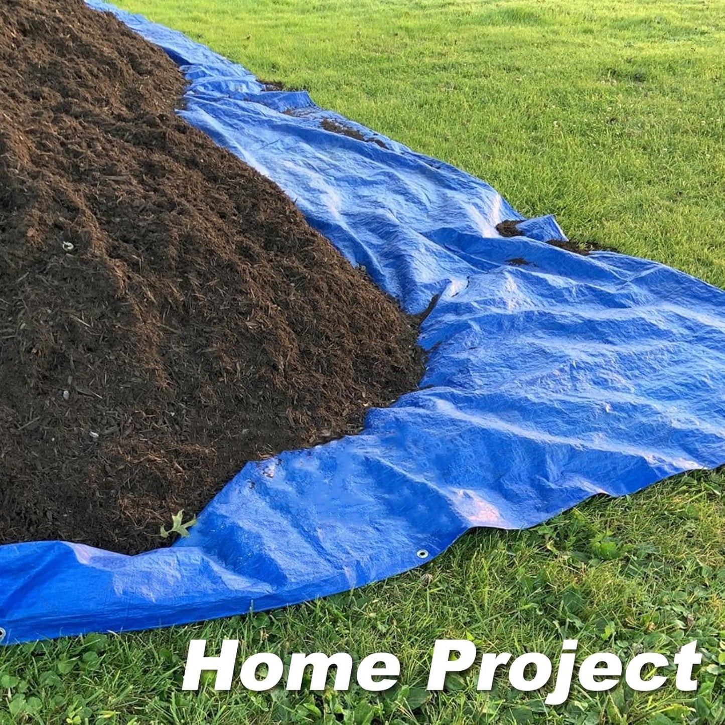 Tarps Waterproof Heavy Duty Blue Tarp Cover - 10x12 Feet, 8 Mil Thick, Metal Grommets for Outdoor Use