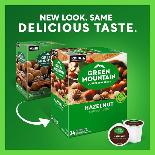 Green Mountain Coffee Roasters Hazelnut Coffee - Light Roast K-Cup Pods, 96 Count for Keurig