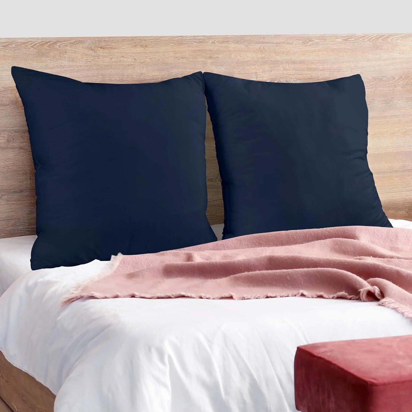 Utopia Bedding 26x26 Pillow Inserts - Set of 2 Navy Decorative Throw Pillows for Sofa & Bed - Soft, Fluffy Cushions