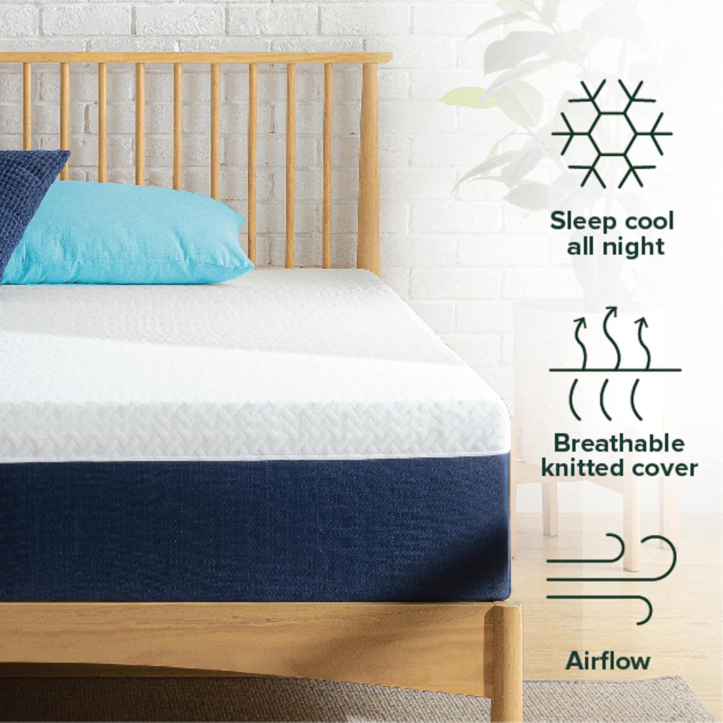 ZINUS 12 Inch King Cooling Comfort Hybrid Mattress - Medium Firm, Fiberglass Free, Motion Isolation, Certified Safe Foams