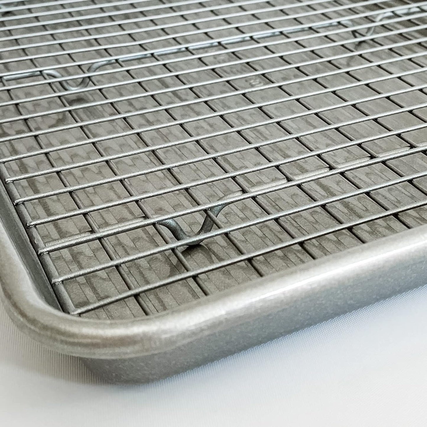 USA Pan Extra Large Baking Sheet Pan Set - Nonstick Bakeable Cooling Rack | XL Metal Design