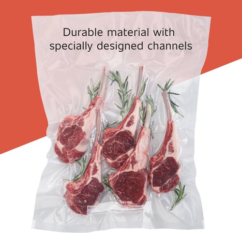 FoodSaver Vacuum Sealer Bags - Custom Fit Airtight Storage for Meal Prep & Sous Vide | 8 x 20' (Pack of 3)