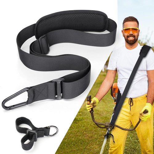 EGO Trimmer Strap - Upgraded Metal Clip Shoulder Harness for String Trimmers & Leaf Blowers