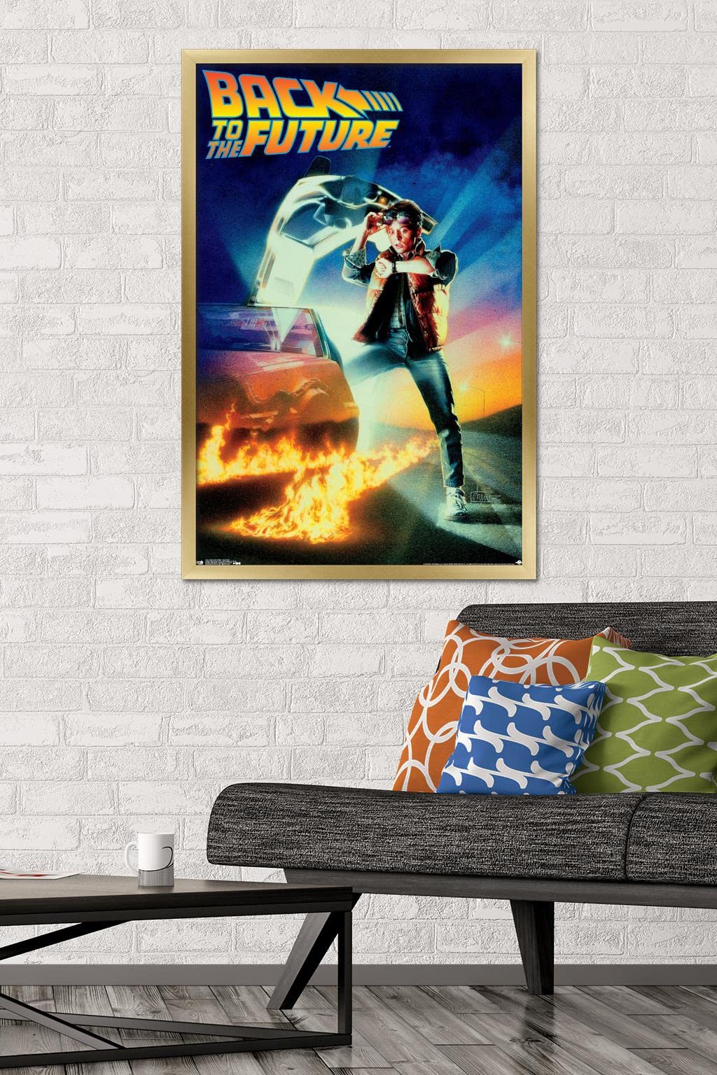 Trends International Back to the Future - One Sheet Wall Poster, 22.375" x 34", Gold Framed Version