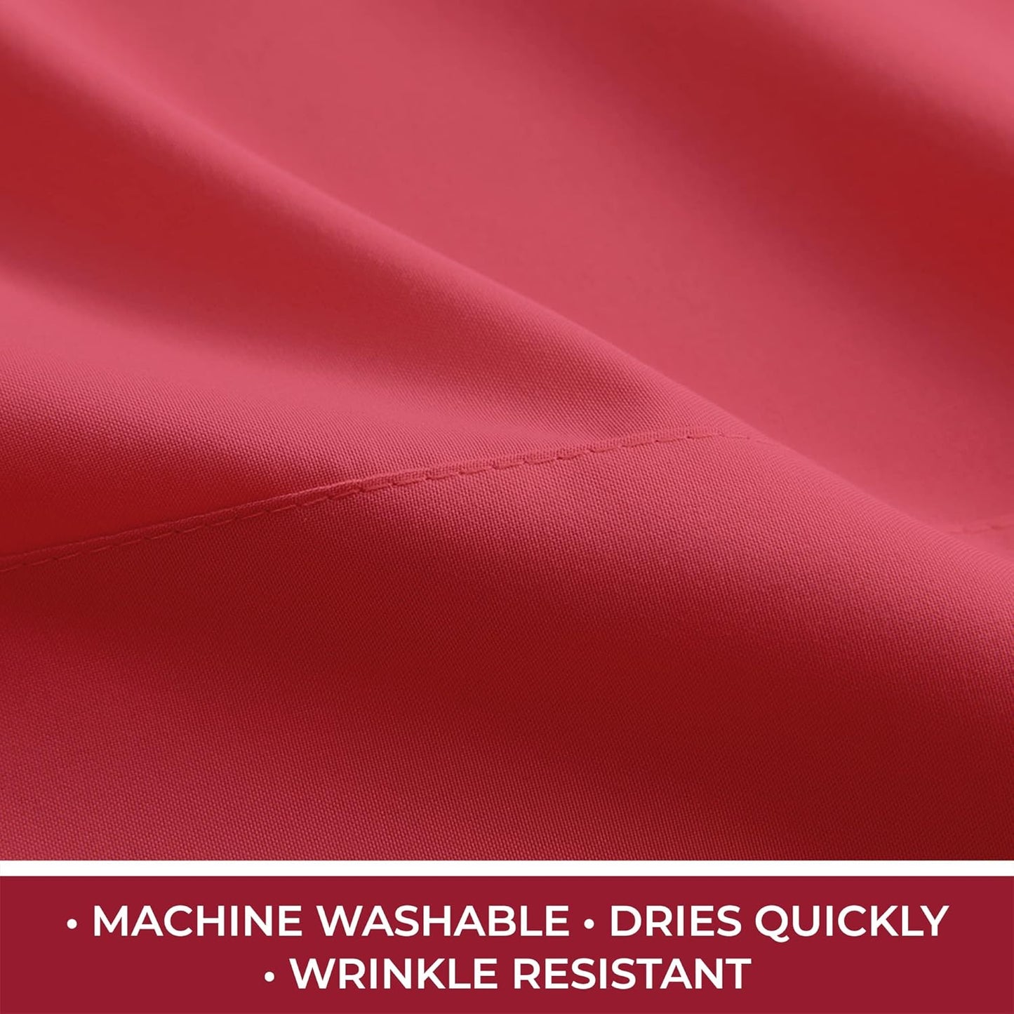 Mellanni RV Short Queen Sheets - Luxury 4 PC Bedding Set | Extra Soft, Cooling, Deep Pocket (Brick Red)