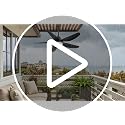Glowivia 46-Inch Black Outdoor Ceiling Fan with Lights, Plug-in, IP65 Waterproof