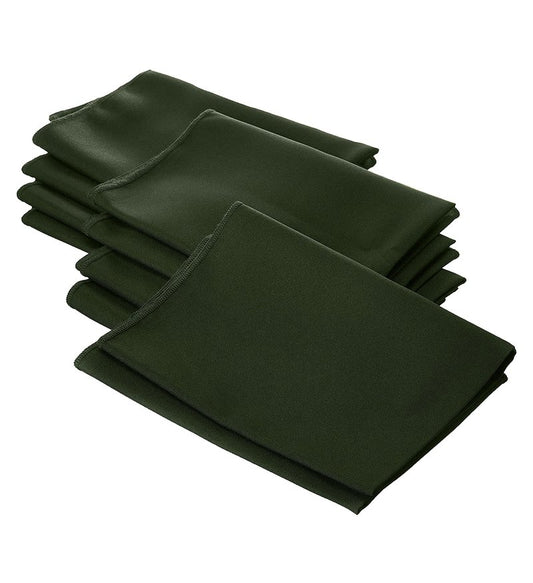 LA Linen 10-Pack Poly Poplin Napkin, Soft Cloth Napkins, Washable Reusable Napkins, Stain and Wrinkle Resistance Table Napkins for Dinner, Wedding, Parties, 18 by 18-Inch, Olive