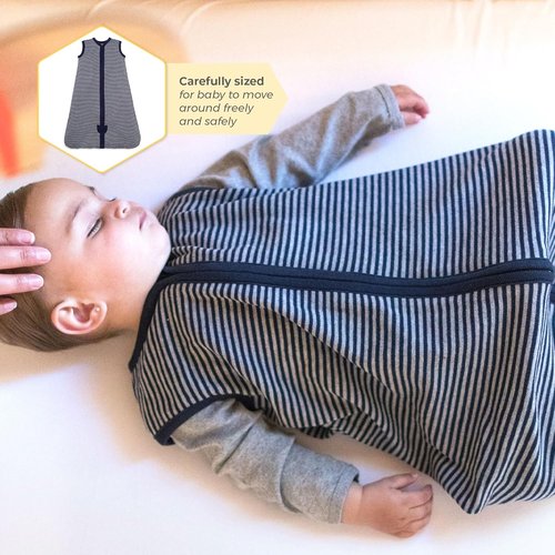 Burt's Bees Baby Wearable Blanket - Organic Cotton Unisex Beekeeper, Lightweight 0.5 TOG & Medium 1.5 TOG