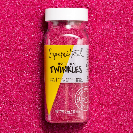 Supernatural Twinkles | Hot Pink Sanding Sugar - Plant-Based, Vegan, 3oz - Made in USA