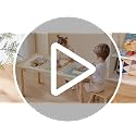 Bateso Wooden Sand and Water Table for Toddlers with 3 Storage Bins - Indoor & Outdoor Sensory Play