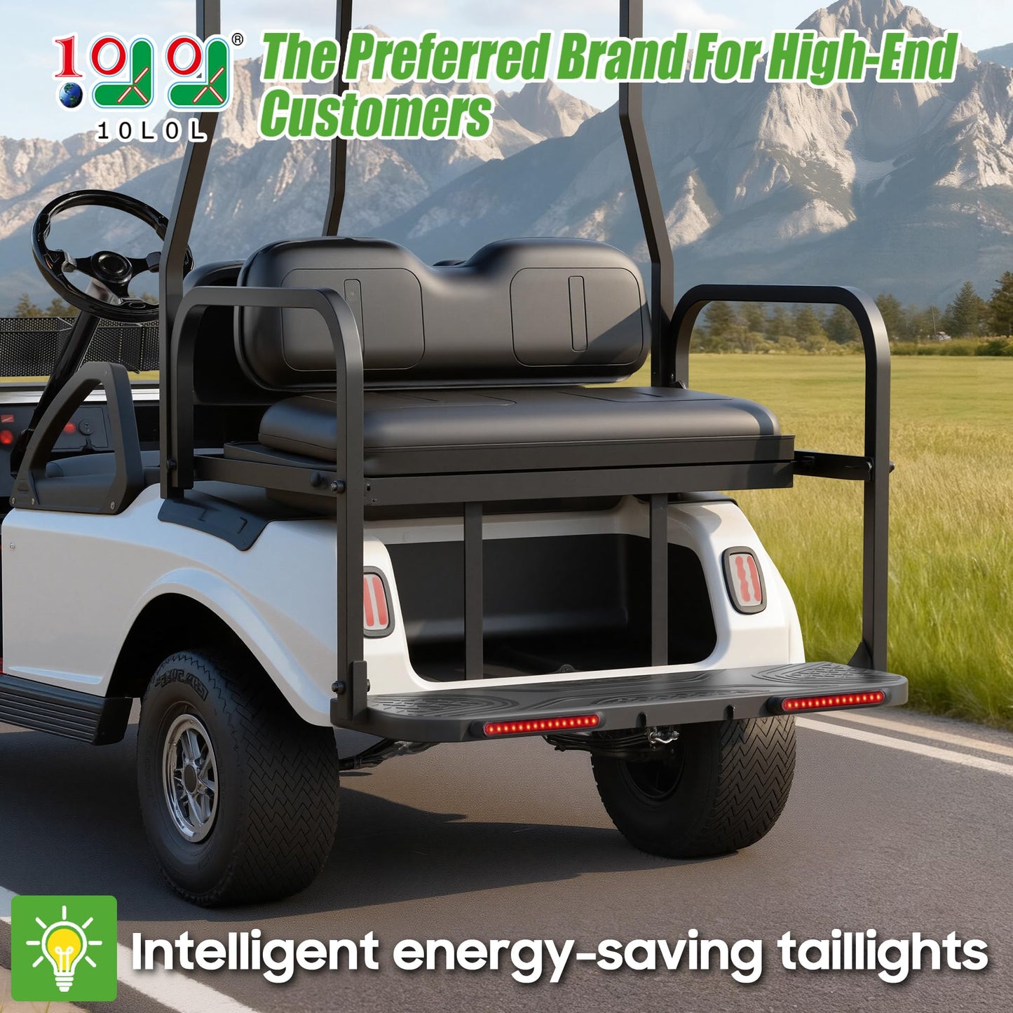 10L0L Universal Golf Cart Taillights - 12V Golf Cart Brake Light Kit with Turn Signal, Tail Lights for Golf Carts, ATV, UTV, and Cars - Easy Direct Wiring & 34‘’ Extended Cable