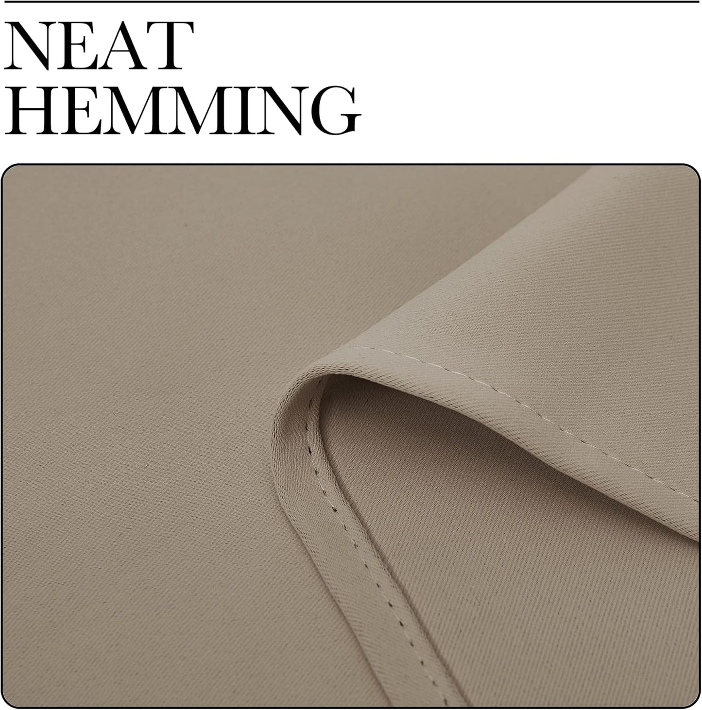 NICETOWN Taupe Room Darkening Curtains - Thermal Insulated Grommet Drapes, 42" x 78" | Set of 2