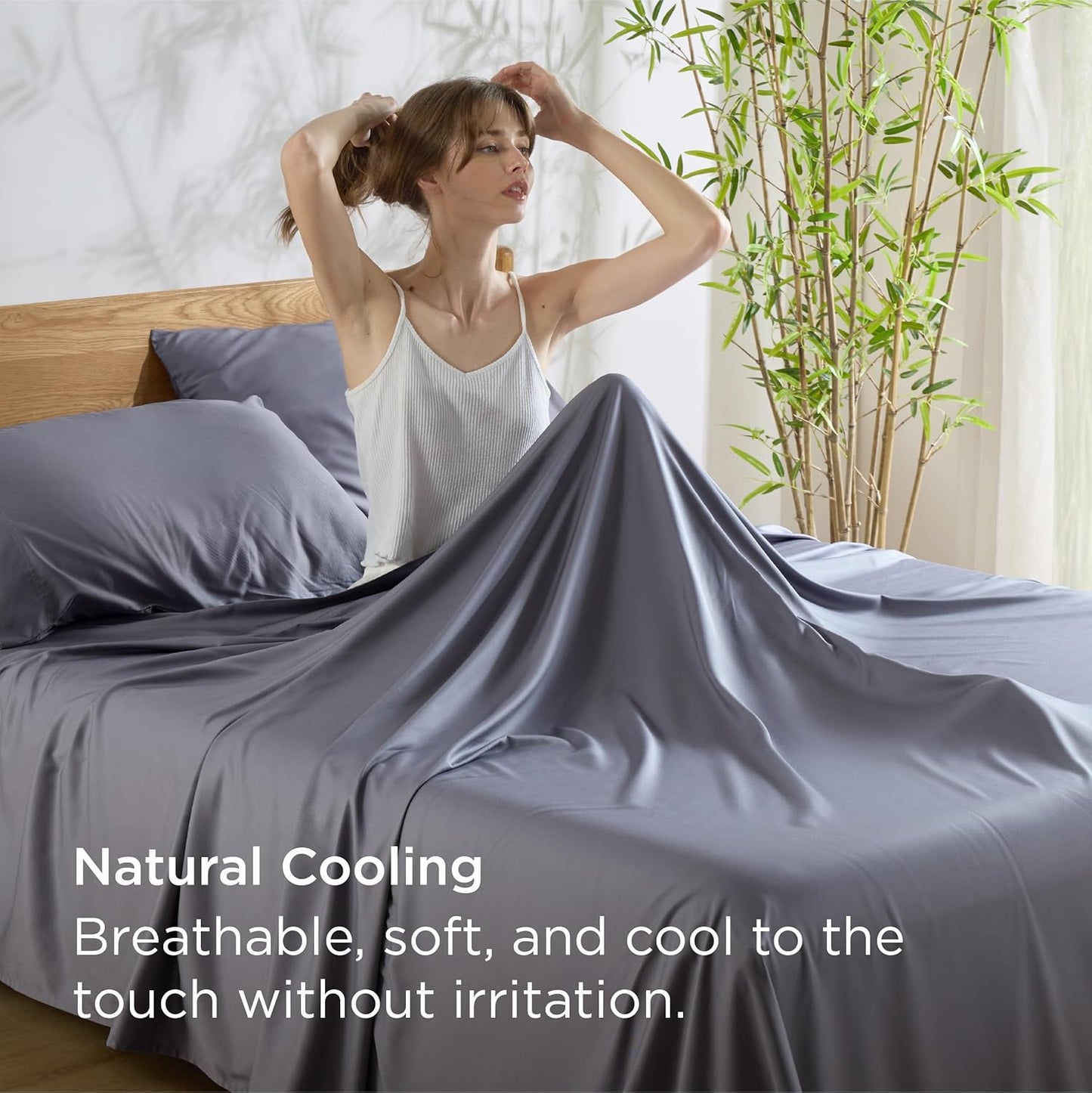 Skiennix Cooling Sheets - Free Rayon Blend Sheets Included | Soft, Breathable Comfort