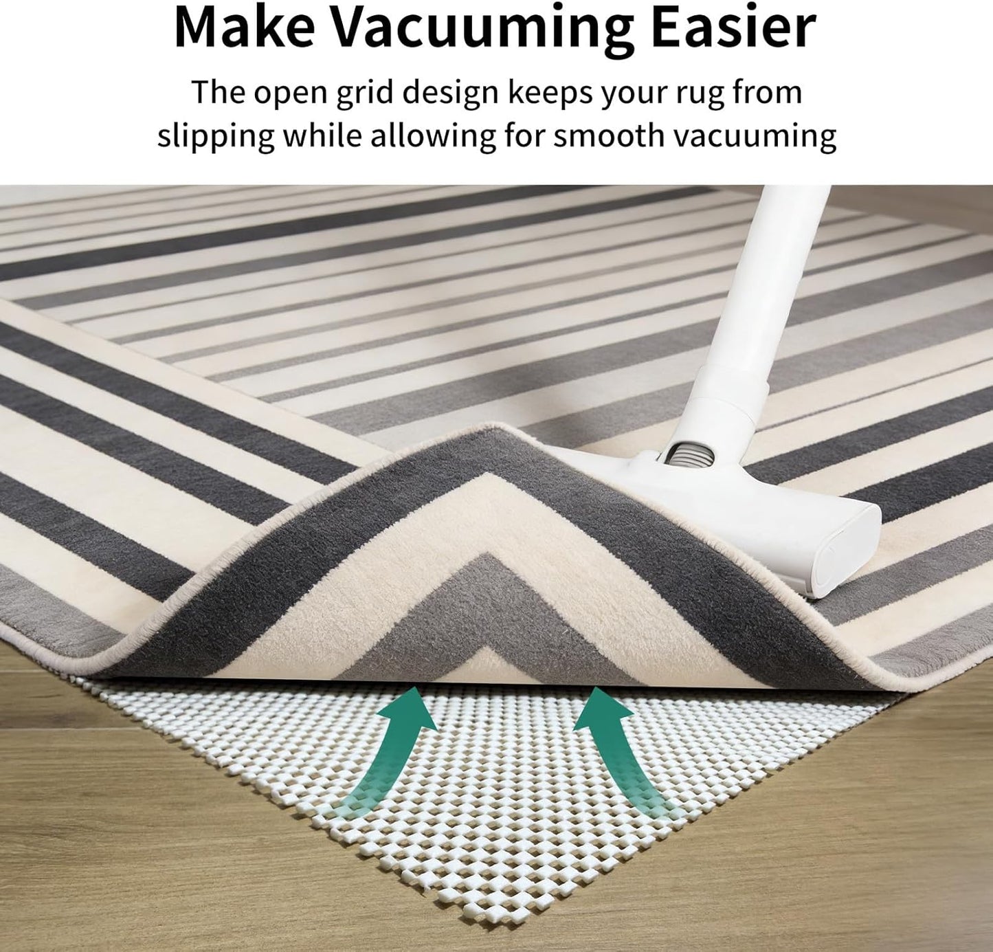 Skiennix Non-Slip Rug Pad Gripper - Extra Thick 4 x 6 Feet Carpet Mat for Hardwood Floors