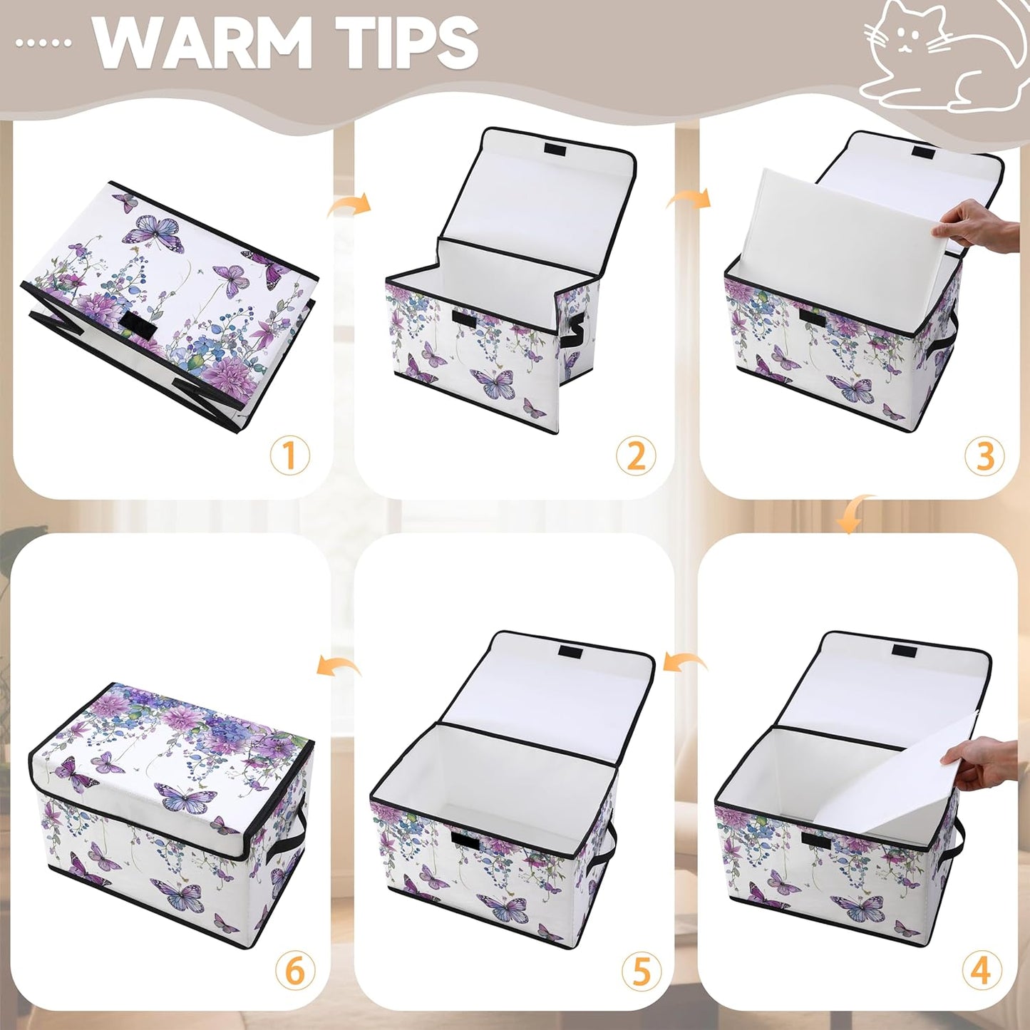 Skiennix Stackable Clothes Storage Bins - Lidded Organizers for Home & Office | 3-Pack Under Bed Containers