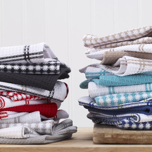T-Fal Premium Waffle Dish Cloths: Highly Absorbent, Super Soft Long Lasting - 100% Cotton, 12"x13" Flat Waffle Dish Towel for Cleaning & Drying Dishes, (4-Pack), Sand