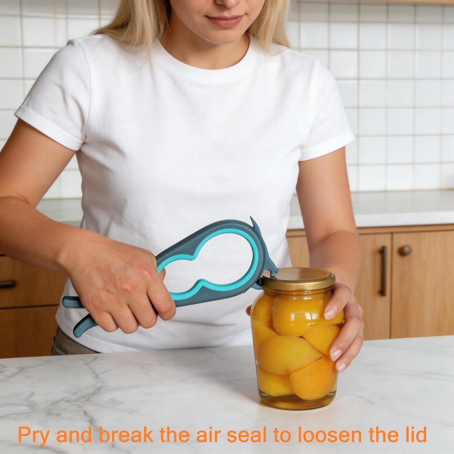 Skiennix 5-in-1 Jar Opener - Rubber Gripper Pad for Seniors with Arthritis | Easy to Use