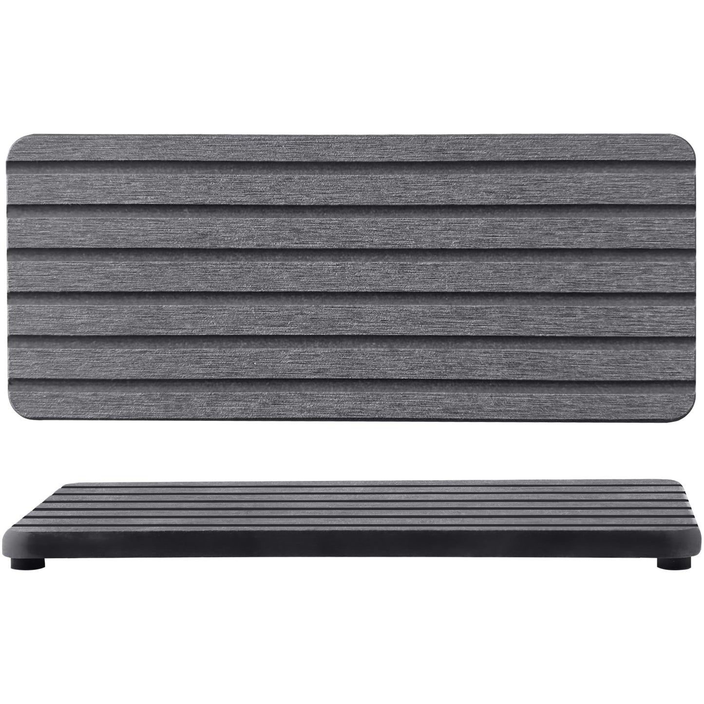 NiuYichee 2 PCS Water Absorbent diatomite Coasters, 9.5" x 4" Water Absorbing Stone Tray for Sink, Stone Drying mat for Kitchen Counter, Stone soap Tray Used for Hand Soaps & toiletries & Plants