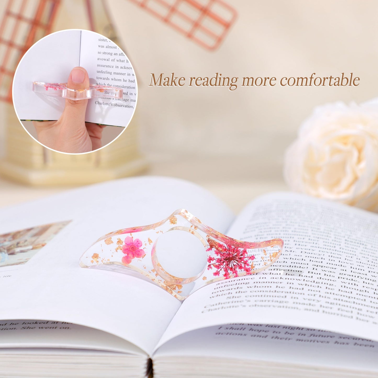 JSENGIFT Book Lovers Gifts, Bookish Book Lover Readers Gifts for Women Basket Set of 6