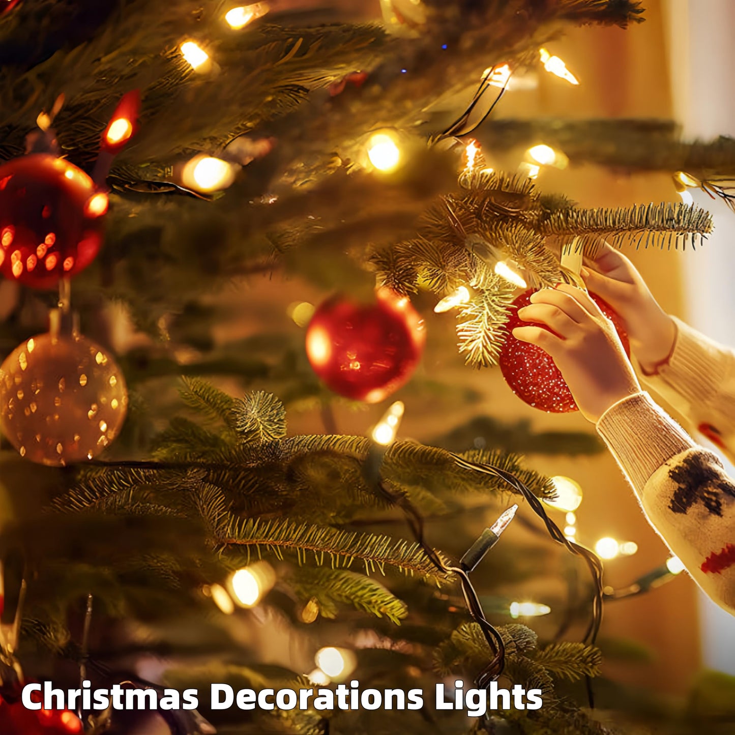 Christmas Lights Clear White 100 Count Incandescent String Light UL Certified Connectable 21feet Christmas Tree Lights for Indoor Outdoor Wedding Christmas Decorations Valentines Day Decor Green Wire