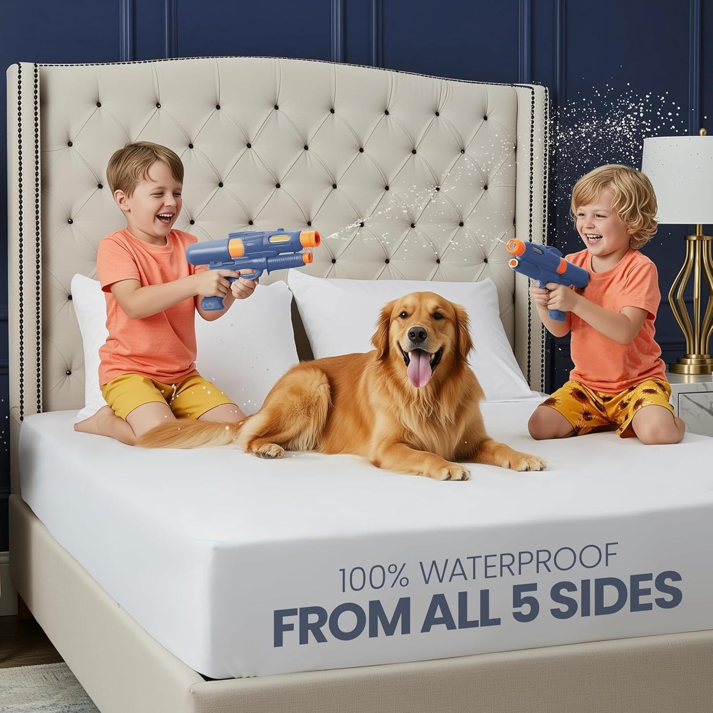 Utopia Bedding Waterproof Mattress Protector - Premium Breathable Twin Size Cover | Fitted Style, White