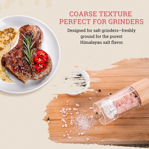 52USA Whole Black Peppercorns & Himalayan Pink Salt - Coarse Grain 39 oz | Perfect Grinder Refill Set