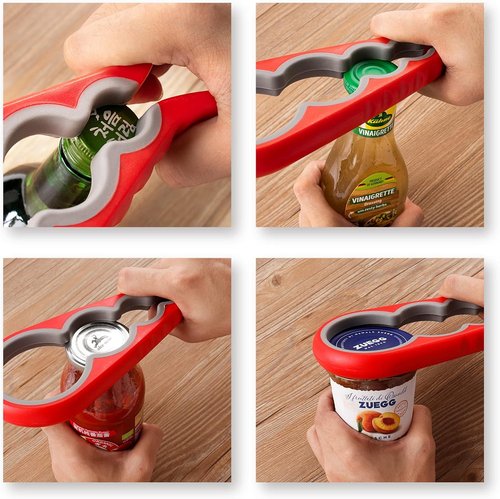 Astofli Jar Opener Set - Easy Twist Lid Openers for Seniors with Arthritis | Includes 2 Rubber Grippers