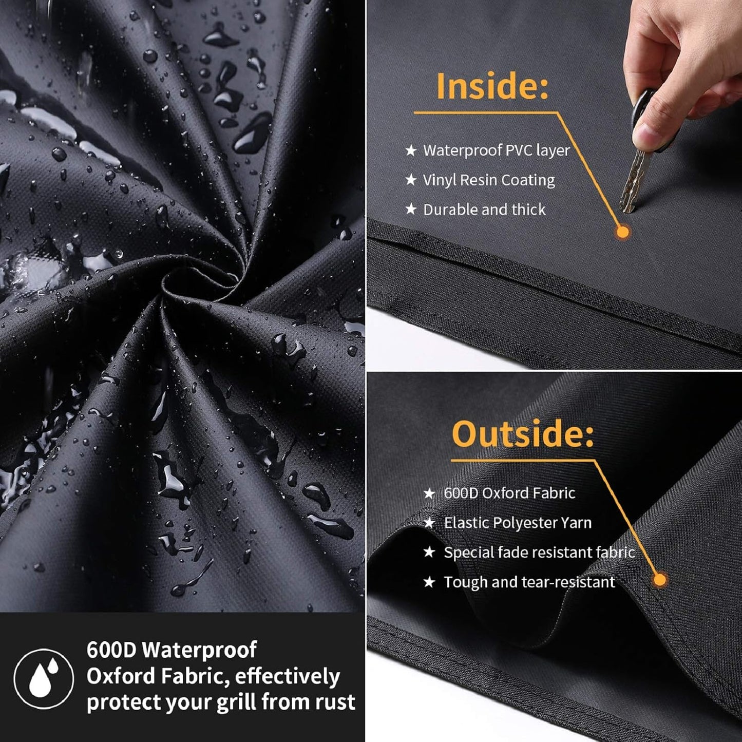 SUPJOYES Grill Cover - Heavy Duty Waterproof BBQ Cover for 26-Inch Weber Charcoal Kettle