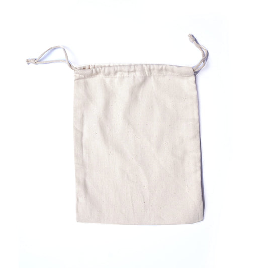 8x12 Inches Cotton Double Drawstring Muslin Bags (Natural Color) - 100 count pack