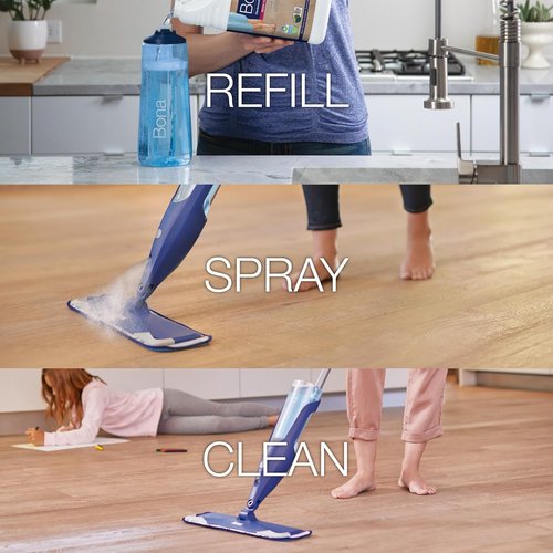 Bona Hardwood Floor Cleaner Refill - 96 Fl Oz - Unscented Residue-Free Solution for Wood Floors