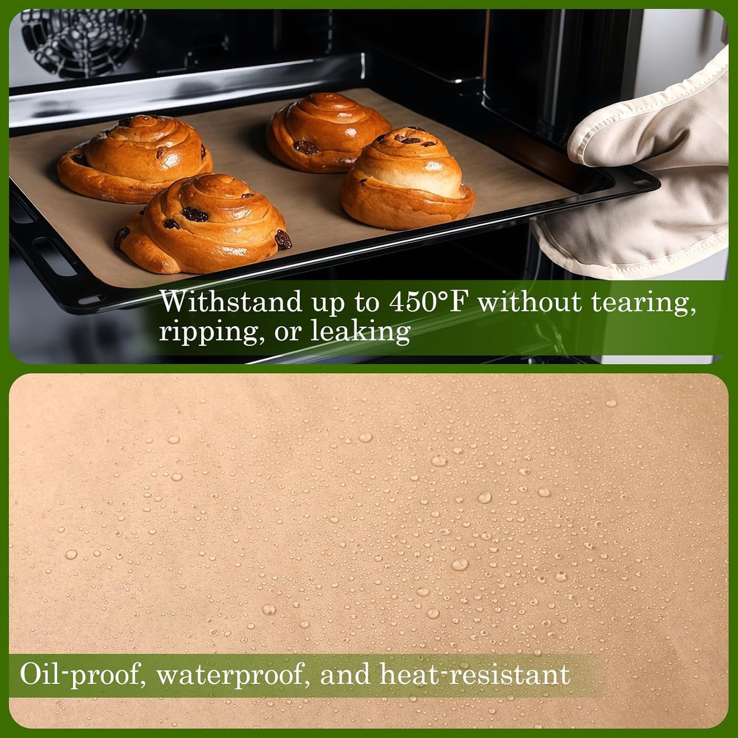 WMKGG Parchment Paper Sheets - 190 PCS Non-Stick Precut Baking Paper for Air Frying, Grilling & More | 8x12 Inches