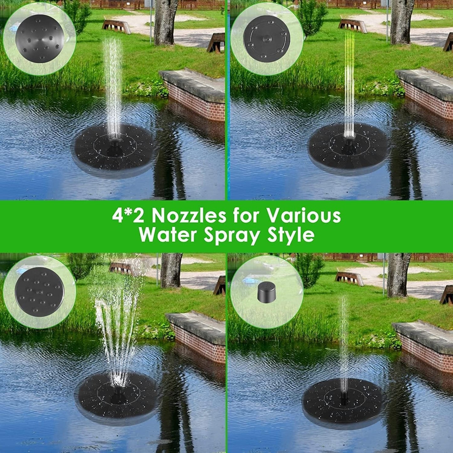 Solar Bird Bath Fountain Pump by 2026 - 1.4W Floating & Standing Water Pump with 10 Nozzles for Garden & Pond