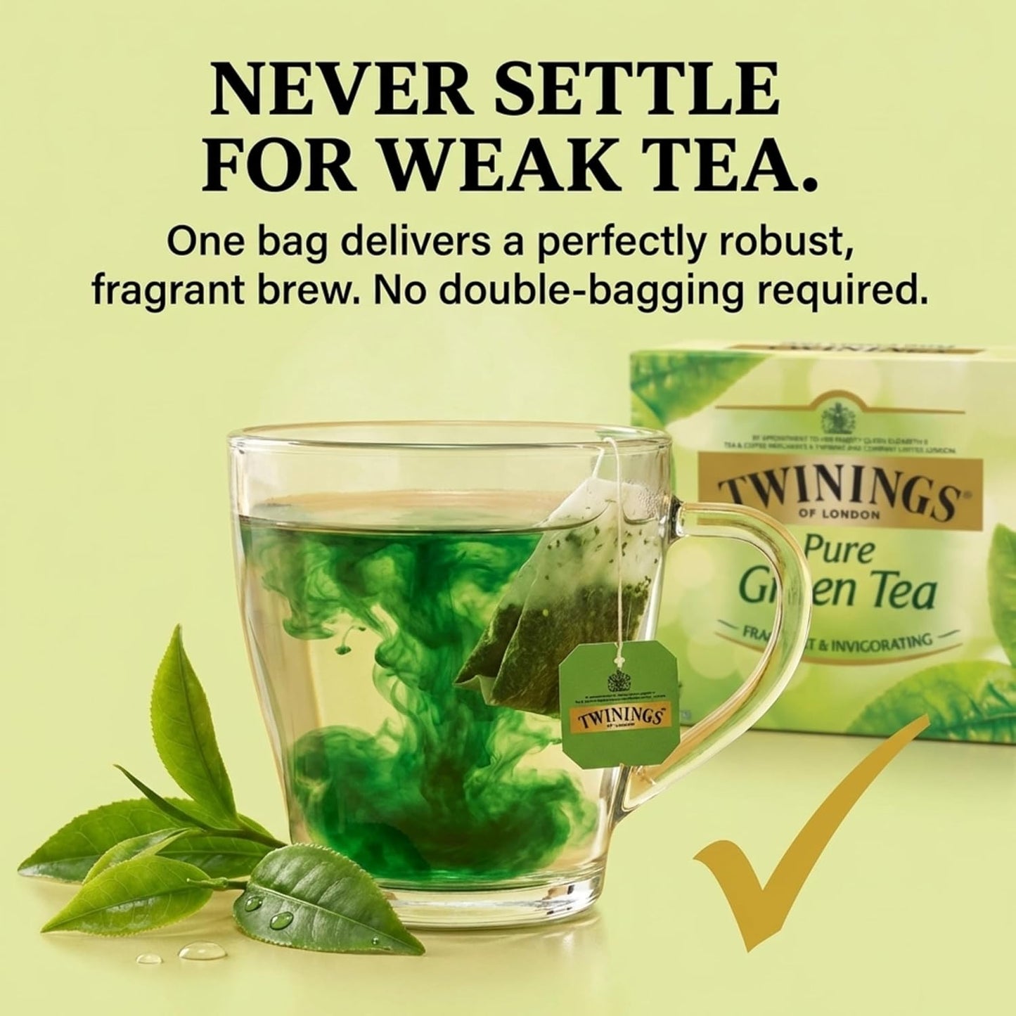 Twinings Green Tea Bags - All-Natural, Pure Flavor - 100 Count Pack