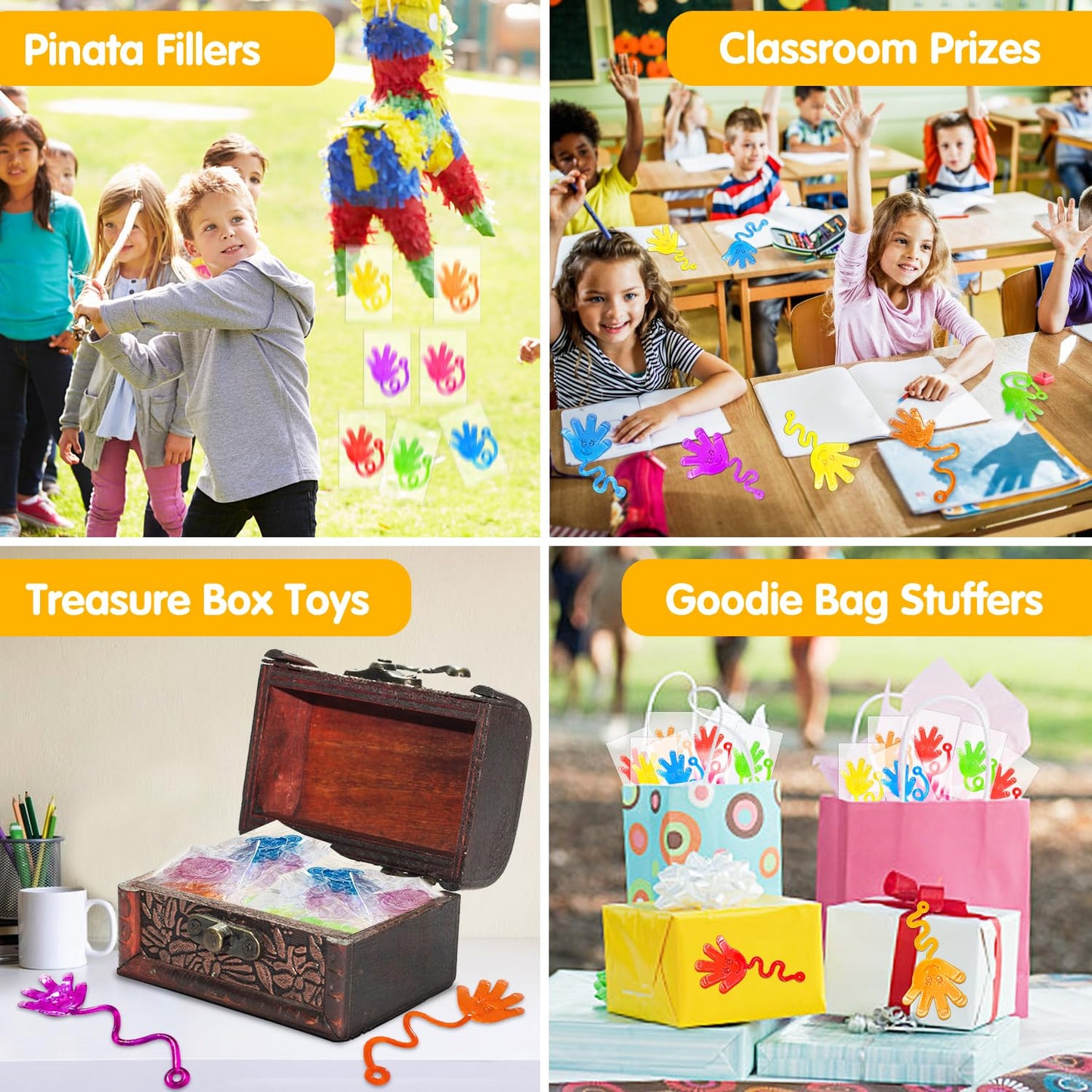 Armaytoy 20Pack Sticky Hands Party Favors for Kids,Classroom Prizes,Goodie Bag,Pinata Stuffers,Birthday Treasure Box Bulk Toys
