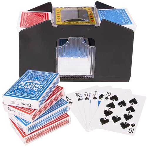 Automatic Card Shuffler, Card Shuffler 4 Deck Automatic, Standard sized Cards, Battery-Operated card dealer machine, Uno Card Shuffler Machine, Electric Casino Card Shuffler Blackjack, Texas Hold'em