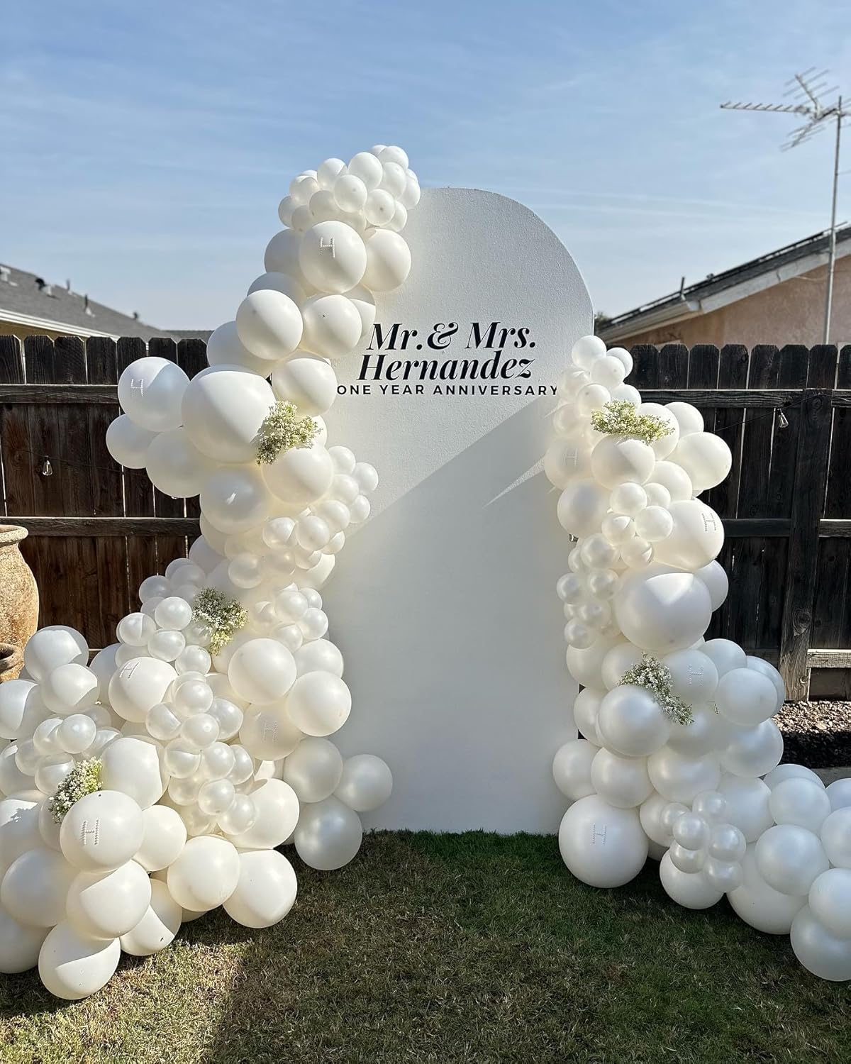 Skiennix White Double Stuffed Balloons - 115 Pcs in 5/10/12/18" Sizes | Perfect for Birthday & Wedding Decor