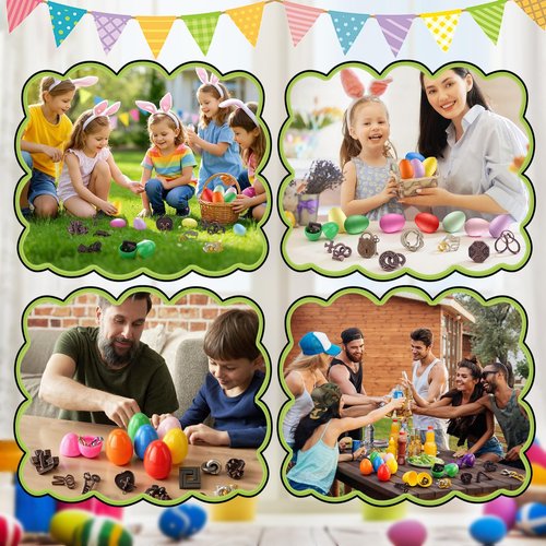 36 Pack Easter Eggs Filled with Brain Teaser Puzzles Toys, Easter Basket Stuffers for Kids Teens Adults, Easters Egg Fillers for Kids Teens Adults, Easters Eggs Hunt Game, Classroom Prize Supplies