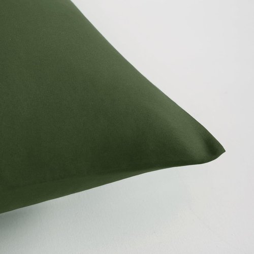 FLXXIE Pillow Cases - Soft Microfiber Standard Size Pillow Covers | Wrinkle & Stain Resistant, 2-Piece Set, Olive Green 20x26