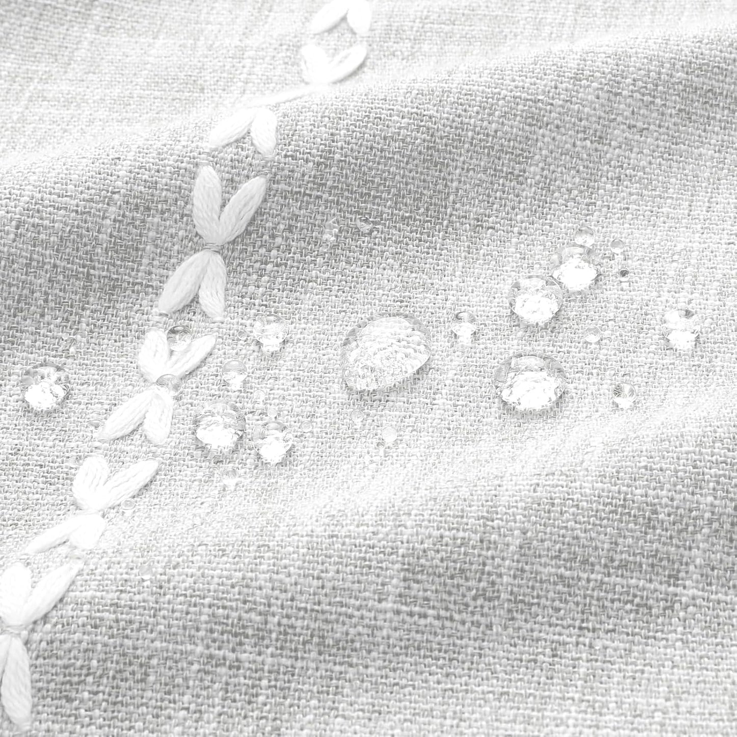 MitoVilla Grey Boho Farmhouse Shower Curtain Set - 36 x 72 Inch, Narrow Polyester Linen for Bathroom Decor