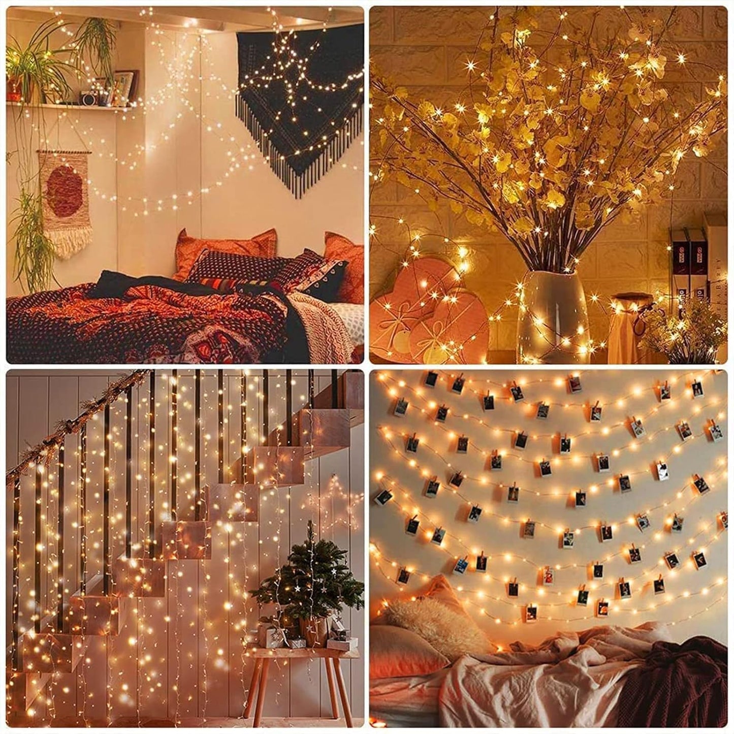6 Pack Fairy Lights Battery Operated with Timer Silver Wire Mini 13FT 40LED Waterproof Cuttable Twinkle Christmas String Lights for Home Bedroom Wedding DIY Centerpiece Birthday (Warm White)